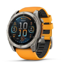 Часы Garmin Fenix 8 - 51 mm AMOLED Sapphire Titanium Spark Orange / Graphite