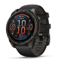 Часы Garmin Fenix 8 - 47 mm AMOLED Sapphire Carbon Gray DLC Titanium Black / Pebble Gray