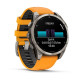 Часы Garmin Fenix 8 - 47 mm AMOLED Sapphire Titanium Spark Orange / Graphite
