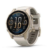 Часы Garmin Fenix 8 - 43 mm AMOLED Sapphire Soft Gold Fog Gray / Dark Sandstone