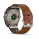 Часы Garmin Fenix 8 - 51 mm AMOLED Sapphire Titanium / Chestnut Leather Band