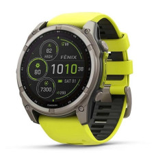 Часы Garmin Fenix 8 - 51 mm Solar Sapphire Titanium Amp Yellow / Graphite