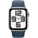 Смартгодинник Apple Watch SE GPS 40mm Silver Aluminium Case with Storm Blue Sport Band – M/L